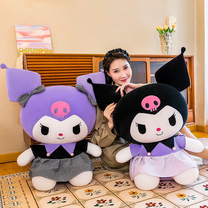 Mainan Plush Kartun Lucu Baru Kuromi Doll Melody Plush Toy Untuk Pacar