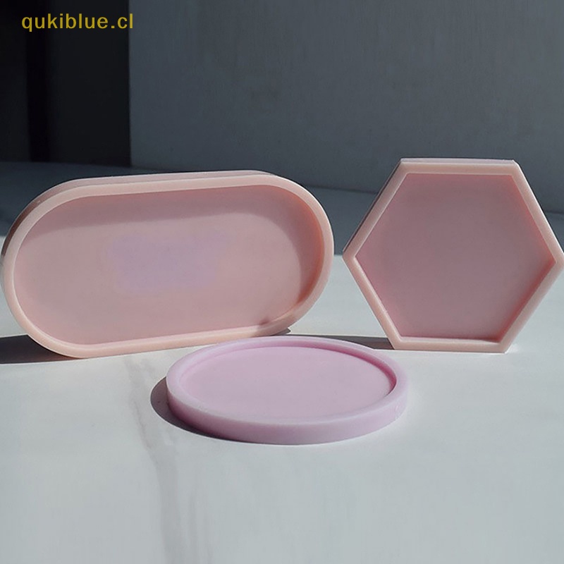 Qukiblue Tray Cetakan Kotak Penyimpanan Cetakan Silikon DIY Coaster Crystal Mold Asbak Pot Cetakan cl