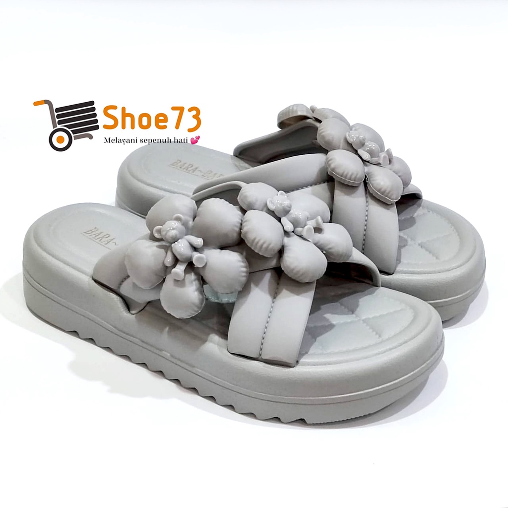 BARA-BARA JSL 2208 V20 NEW SIZE 36-40 ORIGINAL l Sandal Selop Silang Jelly Wanita l Sendal Kokop Cewek Impor