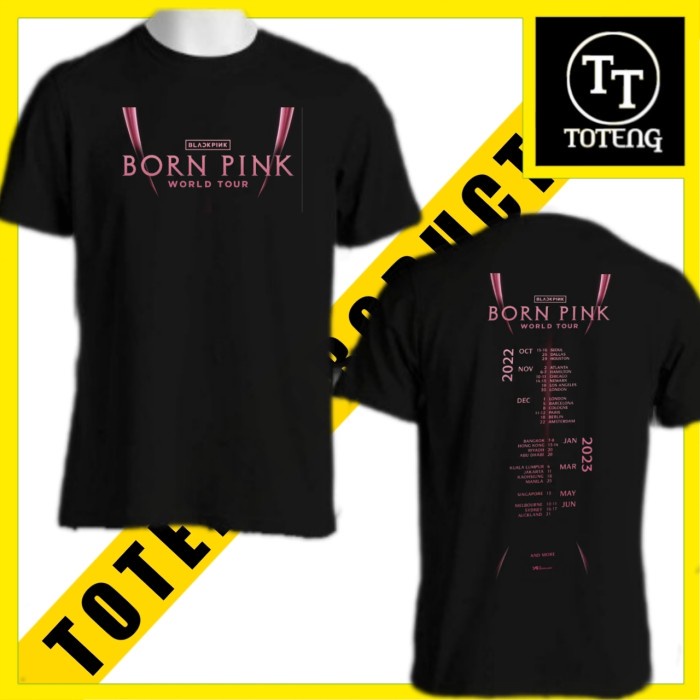 TSHIRT SHIRT BAJU kaos official BLACKPINK black pink bornpink WORLD TOUR unisex