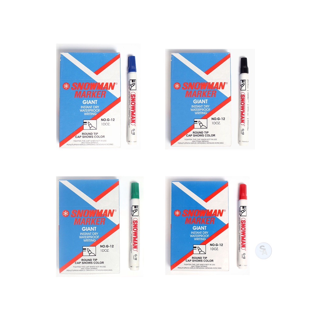 

SNOWMAN - Spidol Permanent Marker G-12 - Pcs
