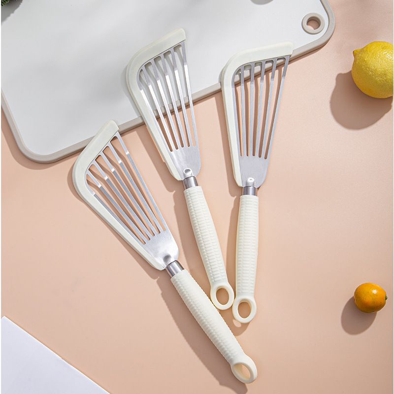 Spatula Bahan Silikon dan Stainless Steel Spatula Pembalik Makanan