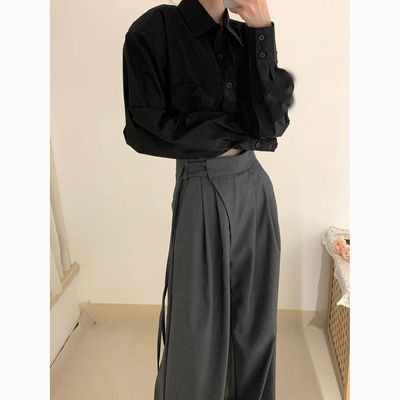 Korean Celana Wanita Kekinian Serut Polos Unik Casual Pants