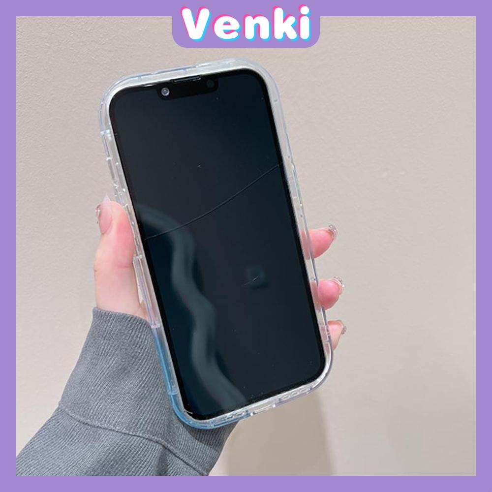 VENKI - Untuk iPhone 11 iPhone Case Laser Reflektif Bening Phone Case TPU Soft Shockproof Airbag Phone Case Lucu Kartun Kompatibel dengan iPhone 14 13 Pro Max 12 Pro Max XR 7 8PLus