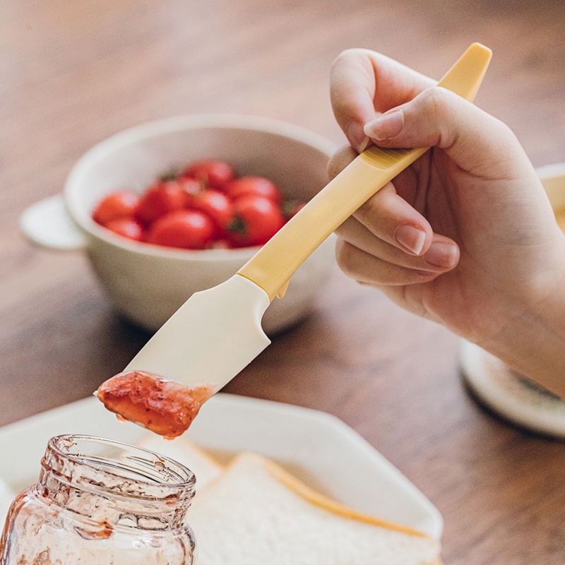 Scraper Silikon Tahan Suhu Tinggi/ Spatula Krim Selai Mentega Serbaguna Dengan Slot Kartu Fixing