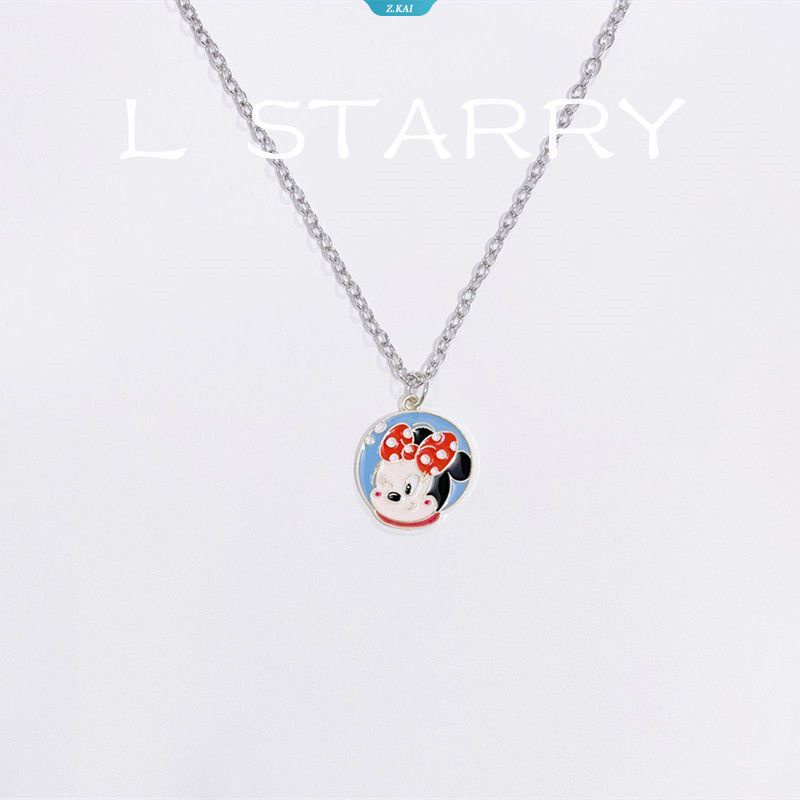 Baru Mickey Kalung Mewah Pesona Pasangan Perhiasan Minnie Warna Emas Perak Ikatan Simpul Liontin Kalung Untuk Pecinta Hadiah Berkualitas [ZK]