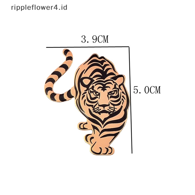 {rippleflower4.id} Fashion Tiger Bros Vintage Dekorasi Pernikahan Bros Logam Syal Sweater Setelan Pin Up Gesper Femininos Bros Pasangan Kerah Perhiasan Pin~