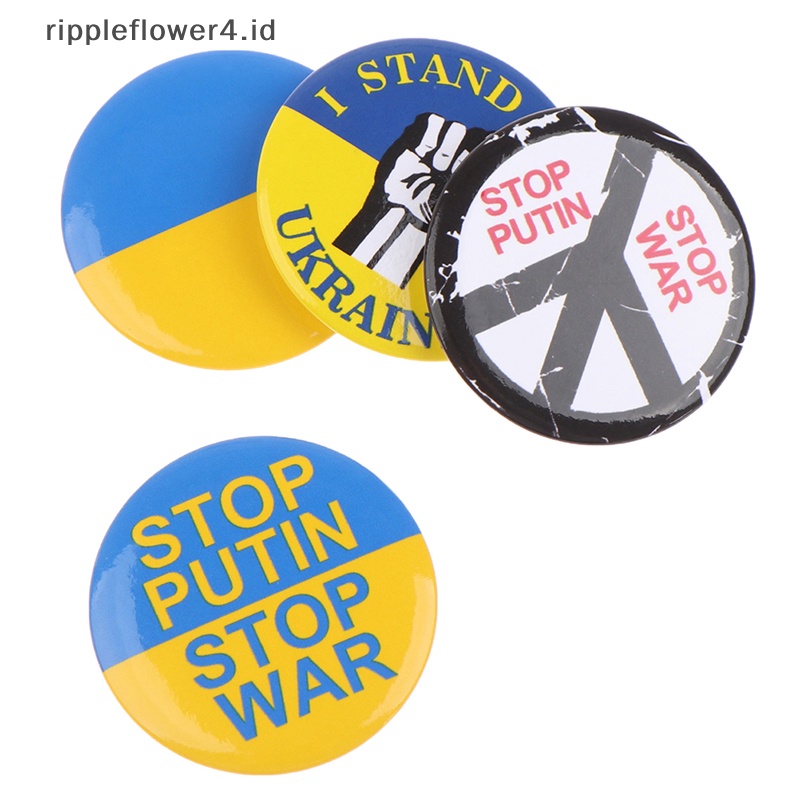 {rippleflower4.id} 1pc Bros Diplomat Ukraina Bendera Negara Pin Kerah Lencana Pin Kerah~