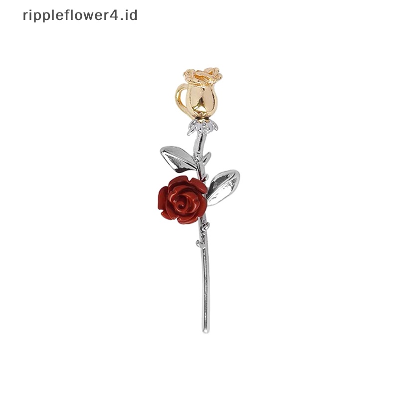 {rippleflower4.id} Bros Bunga Mawar Merah Untuk Wanita Elegan Tulip Flower Bouquet Lapel Pins~
