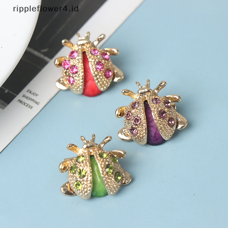 {rippleflower4.id} Fashion Lucu Serangga Bros Lencana Pin Hewan Pesta Santai Setelan Korsase Hadiah~