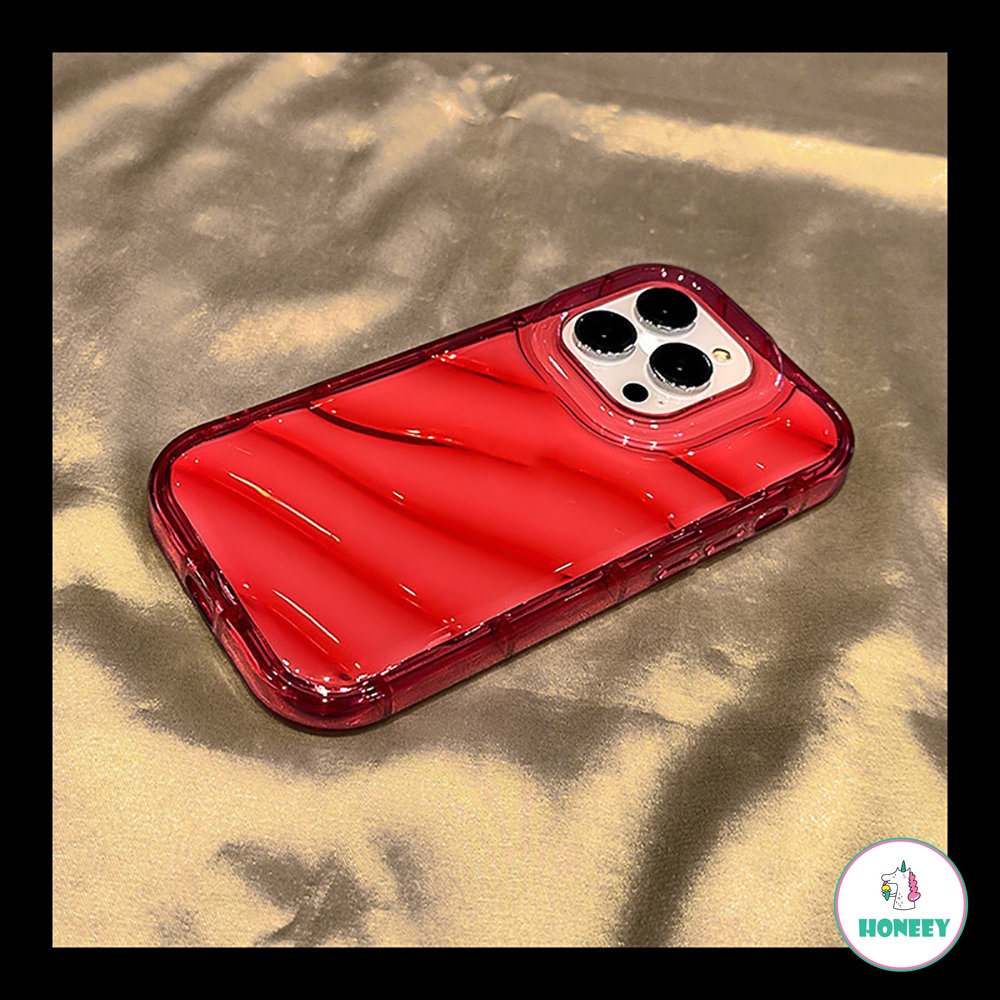 Casing Motif Gelombang Transparan Untuk iPhone 14 Pro Max13 12 11 Pro Max X XR XS Max7 8 Plus Soft Cover Tahan Guncangan Anti Jatuh