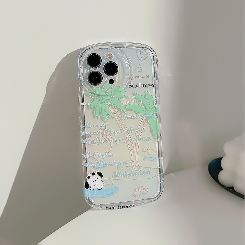 IPHONE Ins CuteSurf Dogs Dog Kartun Silikon Case Untuk Iphone14 11 12 13 PRO MAX Casing Cover Pelindung AT0338