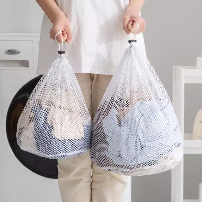 ENZ ® Laundry Bag Pouch Tas Kantong Laundry Bahan Mesh Tebal untuk Perlindungan Pakaian 1083