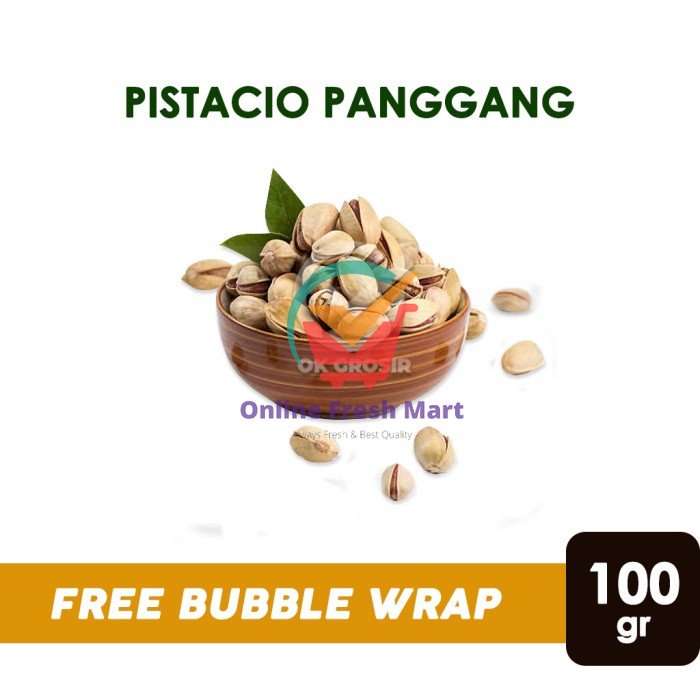 

Roasted Pistachio Salted / Kacang Pistachio Panggang [100 gr] - Online Fresh Mart Denpasar