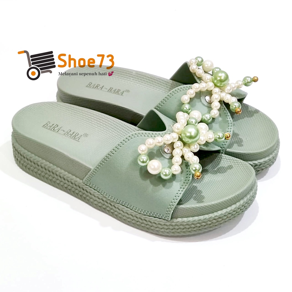 BARA BARA JSL 895 PK6W SIZE 36-40 ORIGINAL l Sandal Selop pita jelly wanita l Sendal kokop cewek impor