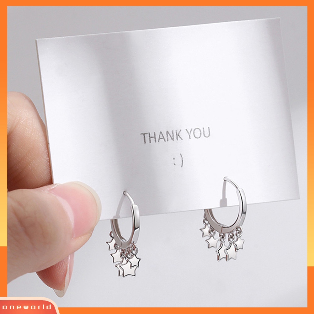 [WOD] Fashion Wanita Bintang Rumbai Menjuntai Drop Hoop Earrings Pesta Perhiasan Hadiah Ulang Tahun