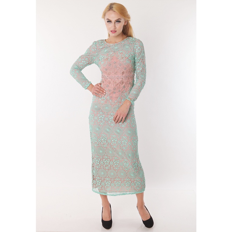 Bibiq Gamis Brokat GREEN 24332