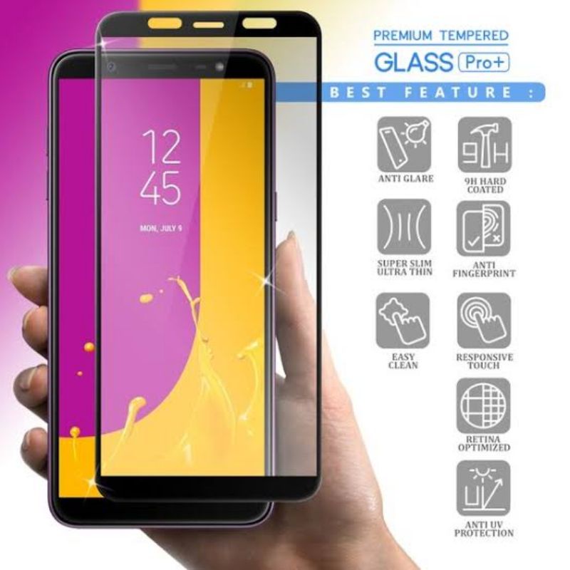 Tempered glass Samsung A2 Core/ J4/ J4+/J6/J6+/ J7 PRIME/ A7 2018/ A8/A8+ Anti Gores Full Cover