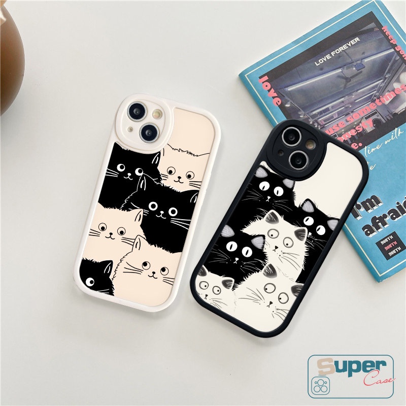 Casing Redmi 12C 10C 9A A1 9T 9 10 10A K40s 9C Note 11Pro+11s 9Pro 10 10s 11 10Pro 9 8 9s 8Pro Mi 11 12 Lite 11T Poco X3 NFC Poco M3 F4 Soft Tpu Couple Kartun Lucu Case Kucing Lucu