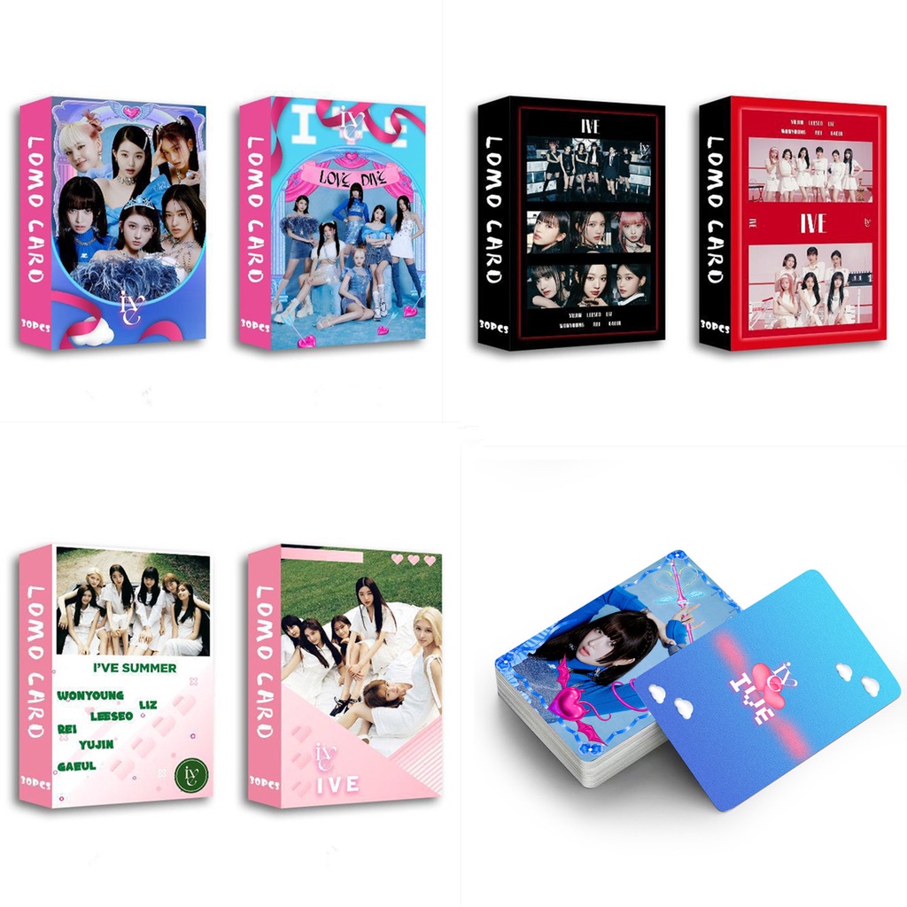 30pcs /box IVE Album WAVE LOVE DIVE Photocards Kartu Lomo Kpop Postcards