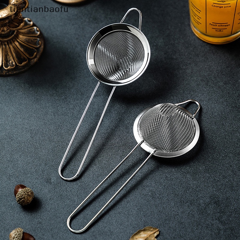 [tiantianbaofu] Saringan Kerucut Stainless Steel Jaring Halus Cocktail Bar Strainer Cone Strainer Butik