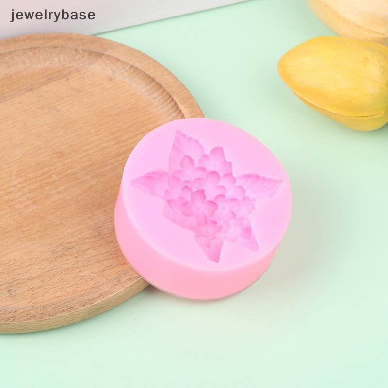[jewelrybase] 1pc Bunga Hydrangea Silikon Sugarcraft Cetakan DIY Fondant Cupcake Baking Mould Butik