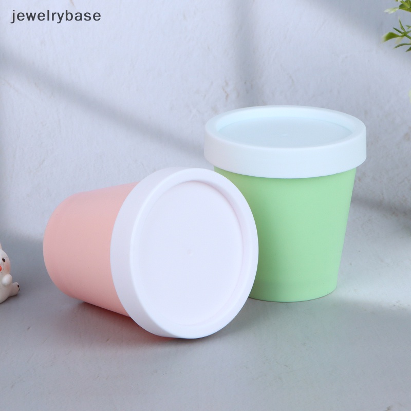 [jewelrybase] 1pc Gelas Tutup Dengan Mangkok Cream Dessert Es Yogurt Wadah Makanan Frozen Can Boutique