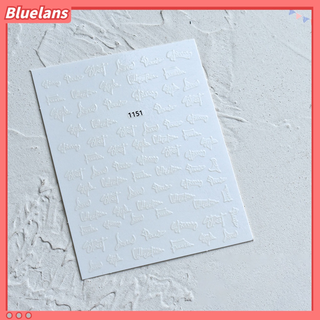 [BLM] Stiker Kuku Glitter DIY Aneka Gaya Huruf Hologram Perekat Slider Hiasan Bungkus Warna-Warni Untuk Manicure