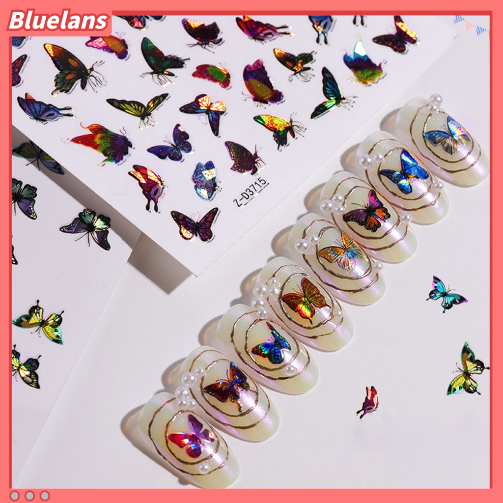 [BLM] Stiker Nail Art Perekat Diri Pola Indah Eye-catching Hidup Kuku Kupu-Kupu Stiker DIY Nail Art Decal Nail supplies