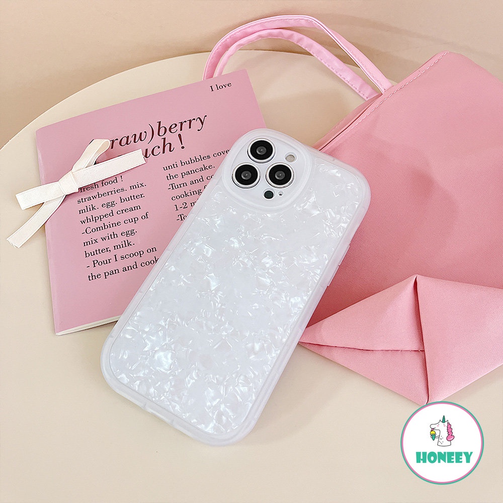 Casing Ponsel Marmer Shell Dream Glitter Untuk iPhone 14 Pro 13 12 11 Pro Max XR XS Max X14 8 7Plus Lembut Shockproof Back Cover