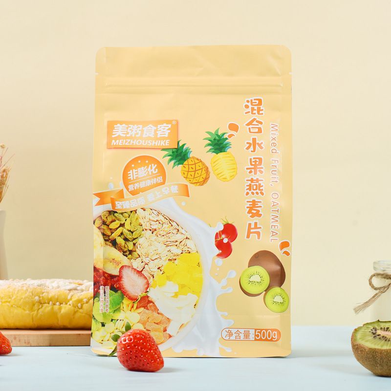 

MZK Mixed Fruit Oatmeal Sachet Makanan Sehat Sarapan Sehat .