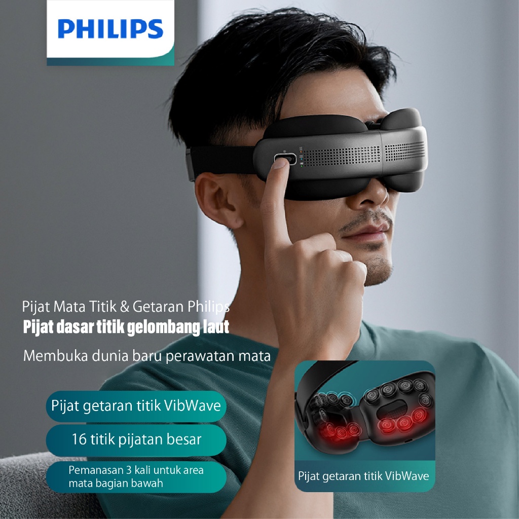 Philips massage Pijat Eye Three temperature/Not squeeze eyes/3D stereo sound effect PPM2522