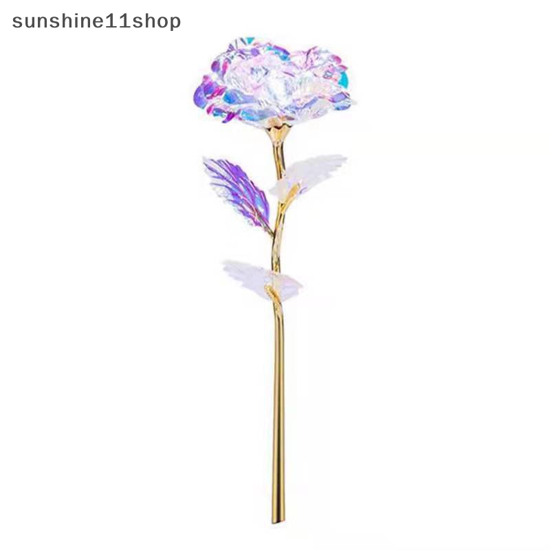 Sho Bunga Artificial Rose Valene's Day Gift Lapis Emas 24K Bunga Mawar Emas N