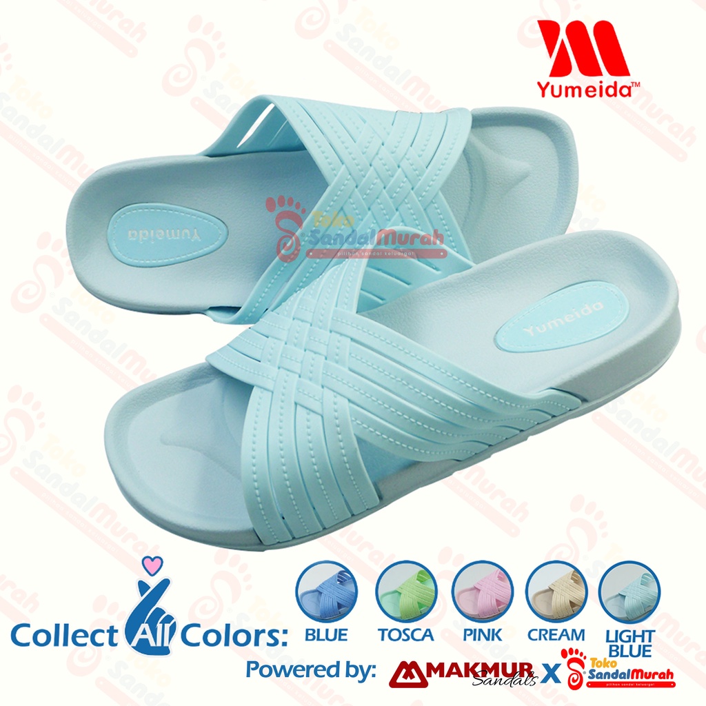 Toko Sendal Murah - Sandal Slop Wanita Uk 37 - 41 / Sandal Wanita Model Tali Silang / Sandal Slop Wanita Dewasa / Sandal Model Kekinian Casual [Toko Sandal Murah Yumeida 23023 L]