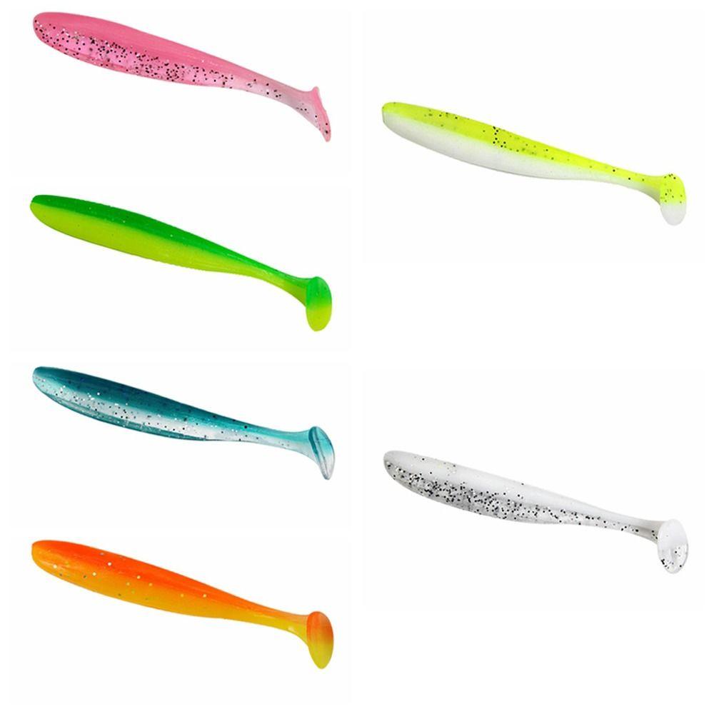 AUGUSTINA Agustina Buatan Lembut Lure Bass Ocean Lake Swimbait Double Color Silikon 6cm /7cm/9cm Pesca Mudah Mengkilap Umpan Pancing