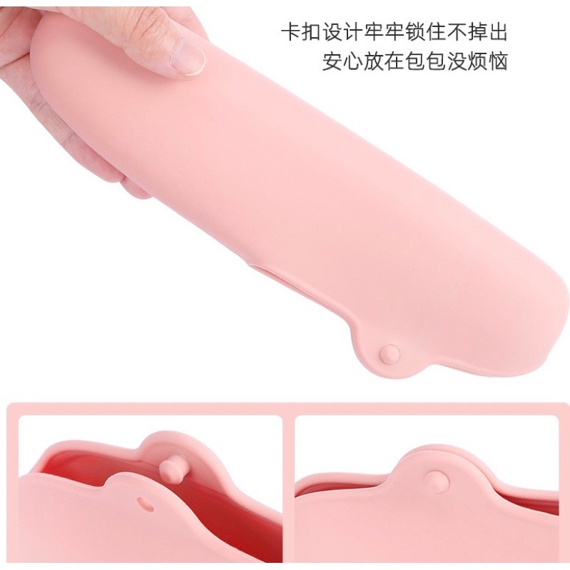 MAKEUP BRUSH SILICONE CASE / WATERPROOF BRUSH CASE / TEMPAT PENYIMPANAN KUAS MAKE UP BAHAN SILIKON TAHAN AIR / TRAVEL BRUSH CASE / BRUSH HOLDER TRAVEL KIT / COSMETIC BRUSH ORGANIZER BAG / POUCH KOSMETIK / SILI BRUSH CASE / PORTABLE TRAVEL MAKEUP CASE