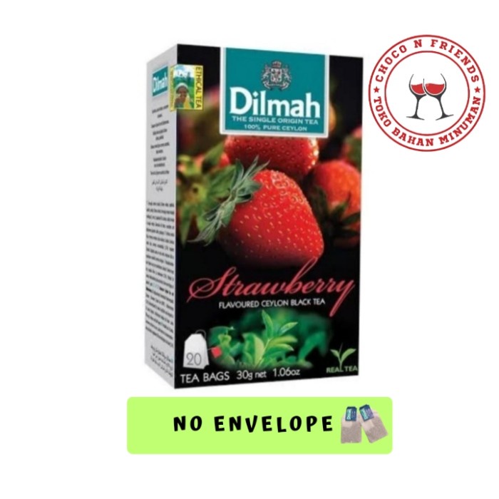 

N.E.W Teh Dilmah No Envelope 20 sachet Strawberry