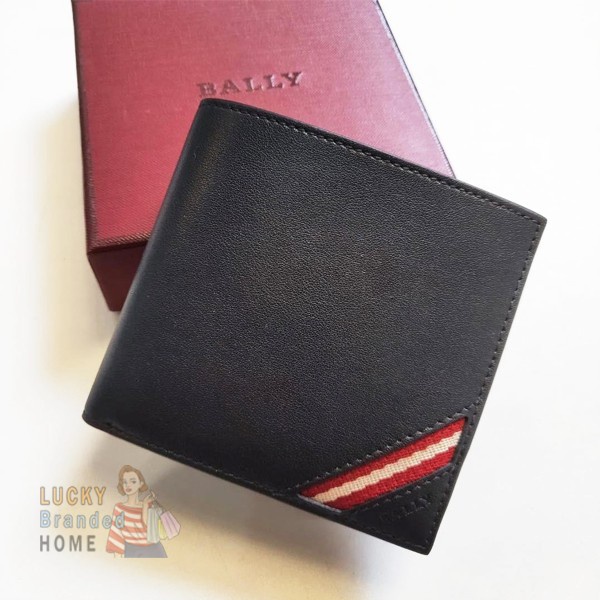 Dompet Bally Wallet Myie Bifold Men Wallet Black ORIGINAL BALLY 100%
