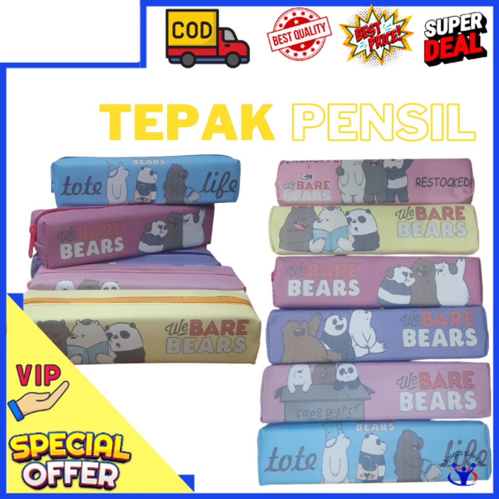 

Kotak Pensil dan Tempat Pensil Aesthetic Bear Beruang Anti Air / Tepak Tempat Pensil Bolpen Serbaguna / Pencil Box
