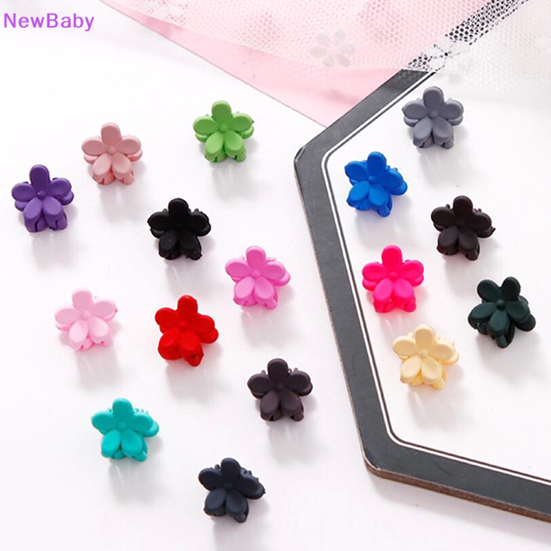 Newbaby 10Pcs Fashion Mini Permen Warna Bunga Jepit Rambut Claw Jaw Grips Aksesoris Rambut ID