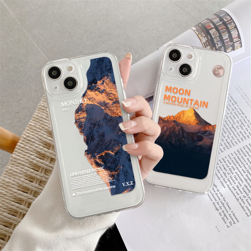 Casing Gunung Salju Untuk Vivo Y12S Y17 Y16 Y12 Y15 Y11 Y20 Y20S Y20i Y19 Y91C Y91 Y95 Y93 Y15S Y15A Y33S Y33T Y21 Y21S Y21T Y51 Y52S Y53S Y02 NEX3 Akrilik Space TPU Back Cover