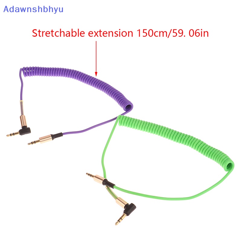 Adhyu El Spring 3.5mm Audio Extension Cord Kabel Headphone Speaker Extender Cord ID