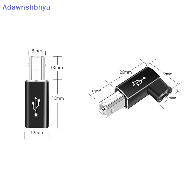 Adhyu USB Tipe C Female to USB B Male Adapter Untuk Scanner Printer Converter USB C Data ID