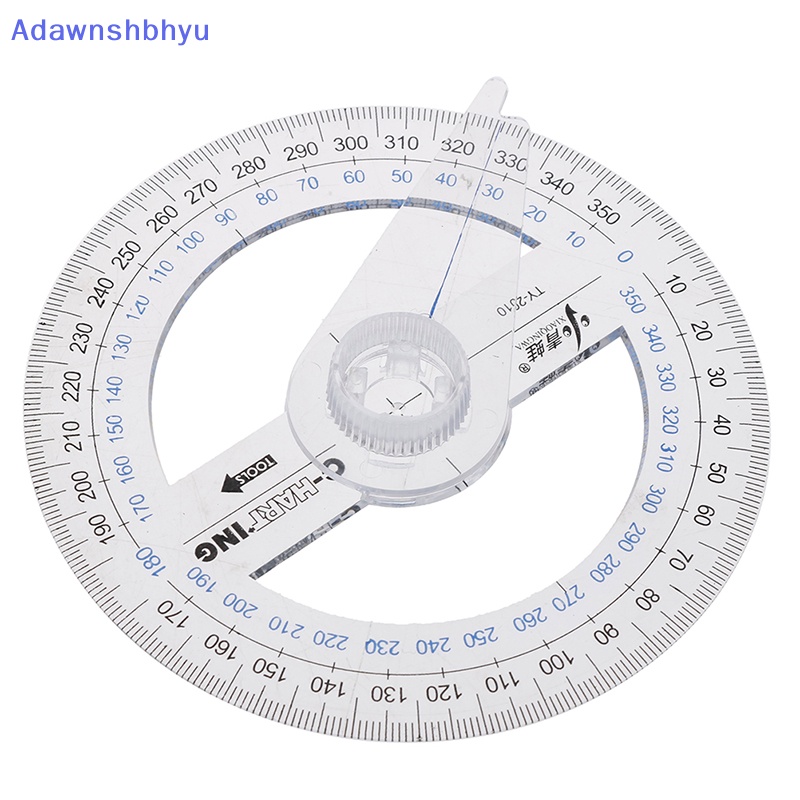 Adhyu Portable Diameter 10cm Plastik 360derajat Pointer Busur Derajat Penggaris ID