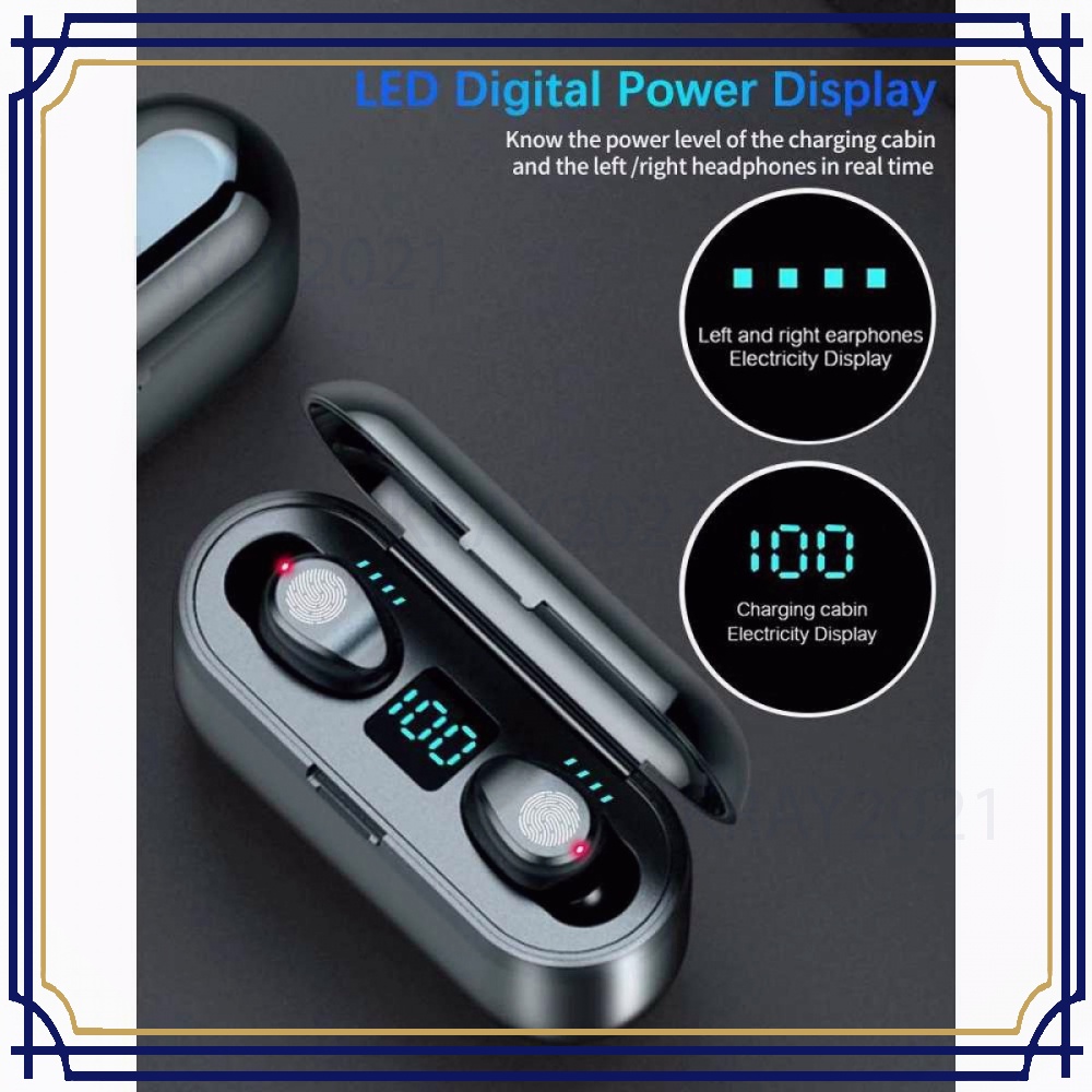 TWS Earphone True Bluetooth 5.0 Powerbank Charging Dock - EP449