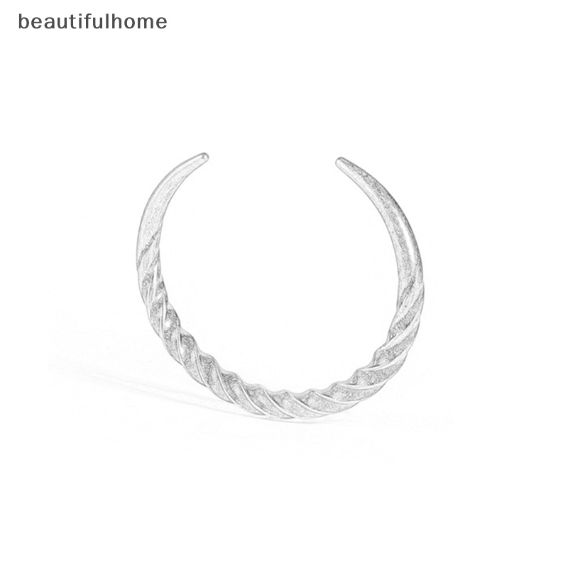 {Cantikrumah} Perhiasan Vintage Punk Mobius Memutar Cuff Bangle Untuk Pria Wanita Tanduk Sapi Manset Gelang Memutar Gelang Untuk Pria Perhiasan.