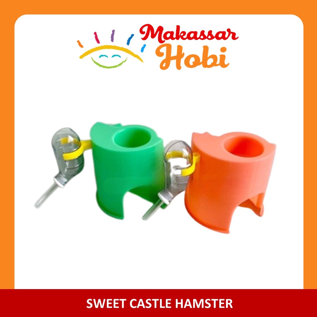 Sweet Castle Tempat Makan Botol Minum Tidur Aksesoris Kandang Hamster