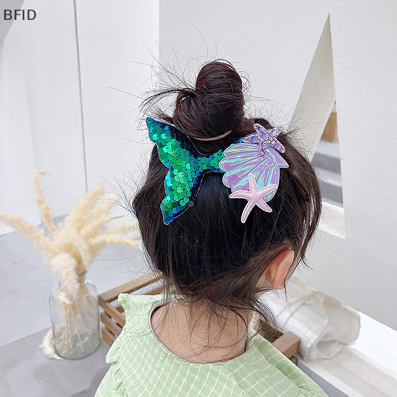 [BFID] Jepit Rambut Mermaid Princess Lucu Baru Anak Perempuan Hair Clip Bows Barrettes [ID]