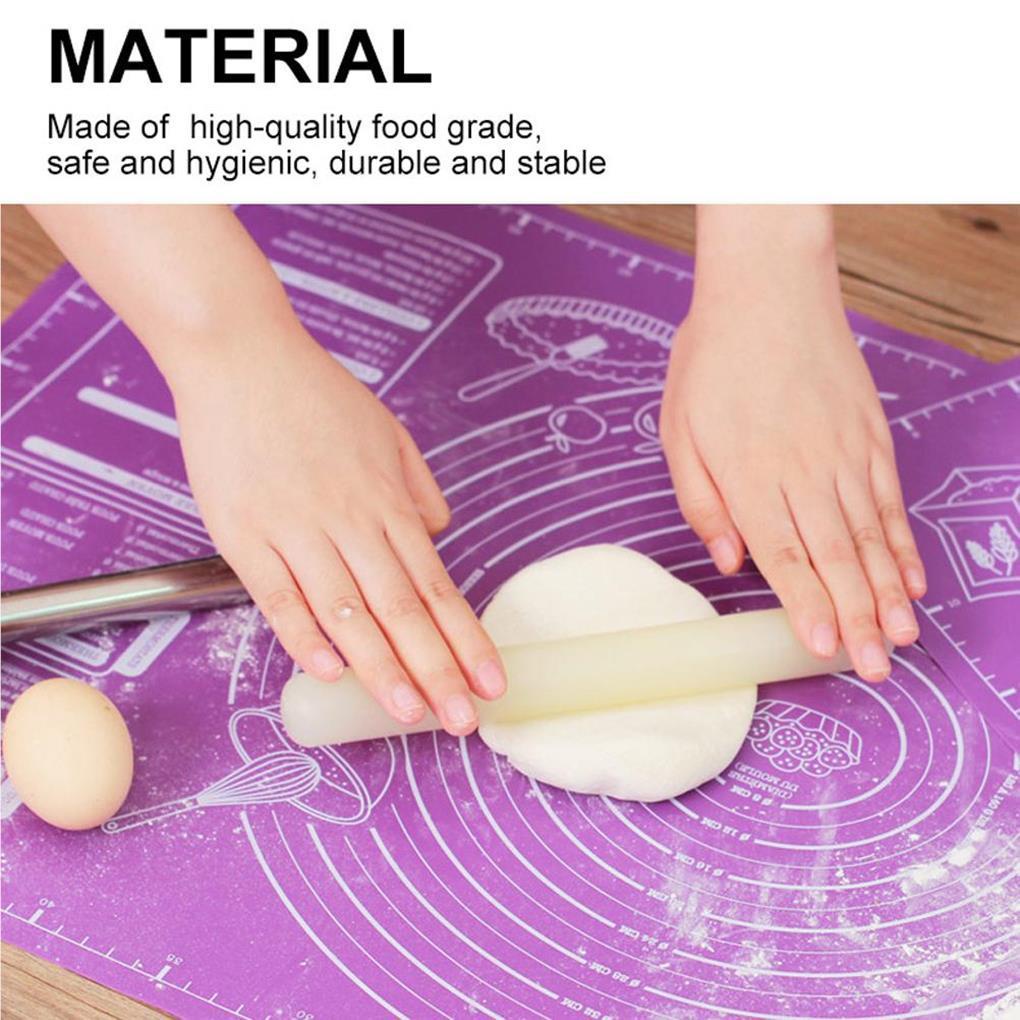 6045 cm Silicone Baking Mat Pastry Non-stick Kneading Sheet Alat Pembuat Non-Geser Rolling Pad Untuk Pizza Fondant