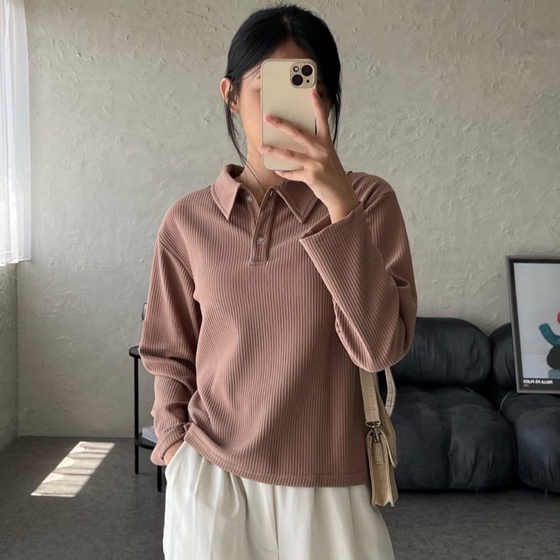 BEFAST - ZNF OOTD WANITA LONGSLEVEE SARAH / Cerine Top Knit PJ / Atasan Wanita Lengan Panjang / Pakaian Casual Remaja ABG / Outfit Daily Wanita Terlaris / Longslevee Polos Formal / Terlaris